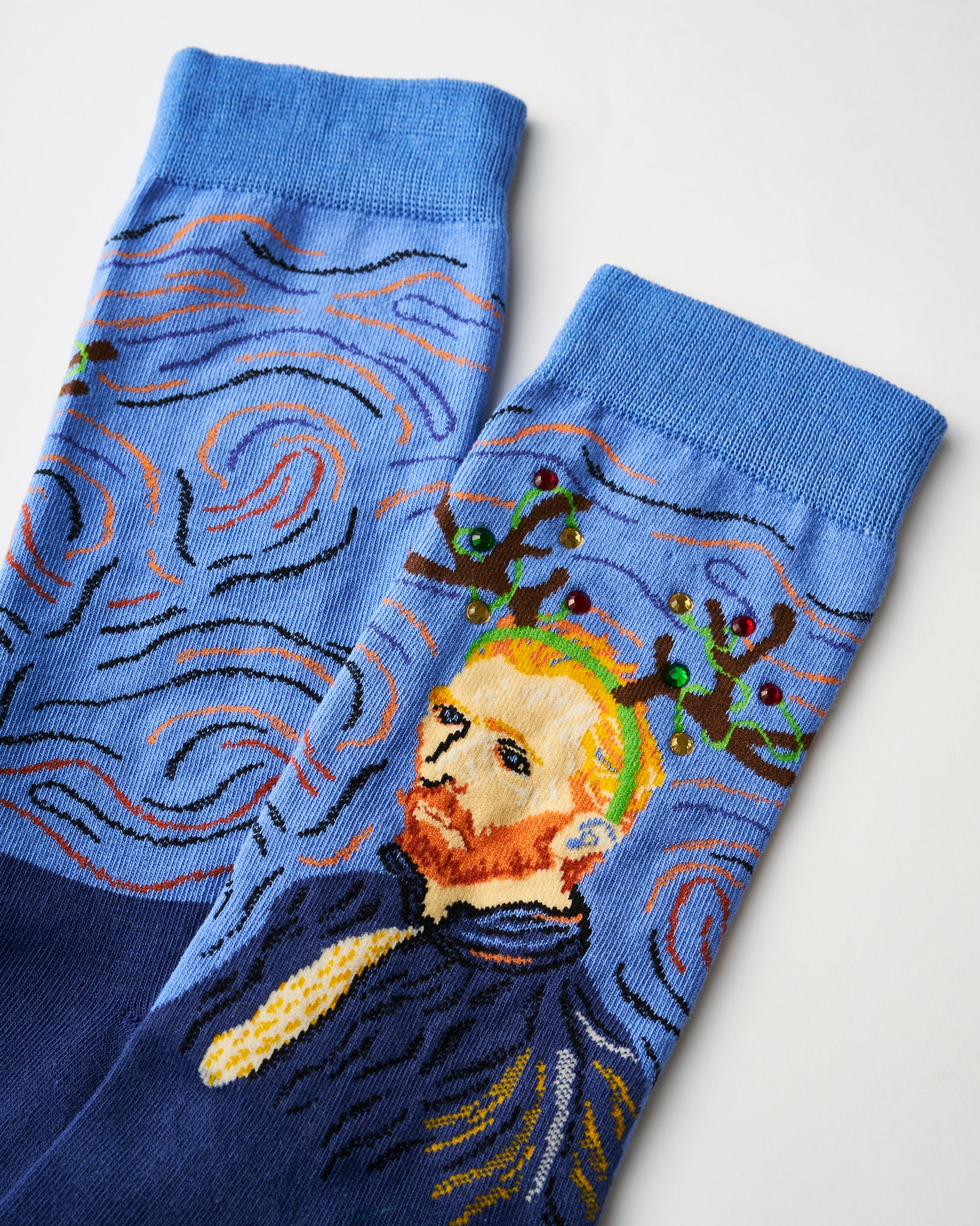 【クリスマスモデル】Reindeer Van Gogh Crew w/ Rhinestones